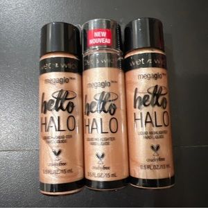 Lot 3 Wet n Wild Megaglo Hello Halo Liquid Highlighter 306B Guided Glow Unsealed
